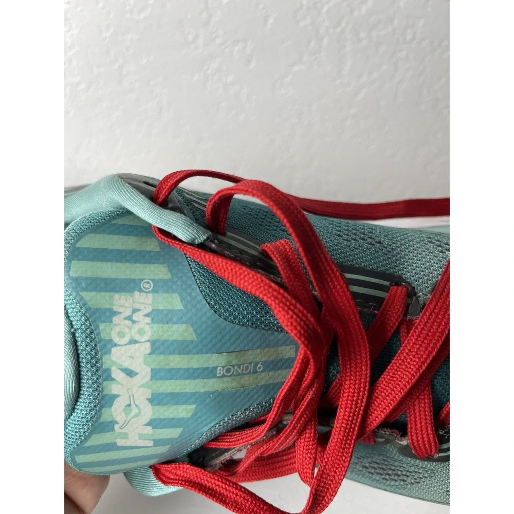 Hoka One One Bondi 6 Women Size 10 Teal Blue Running Shoes Sneakers 1019270 CGSL